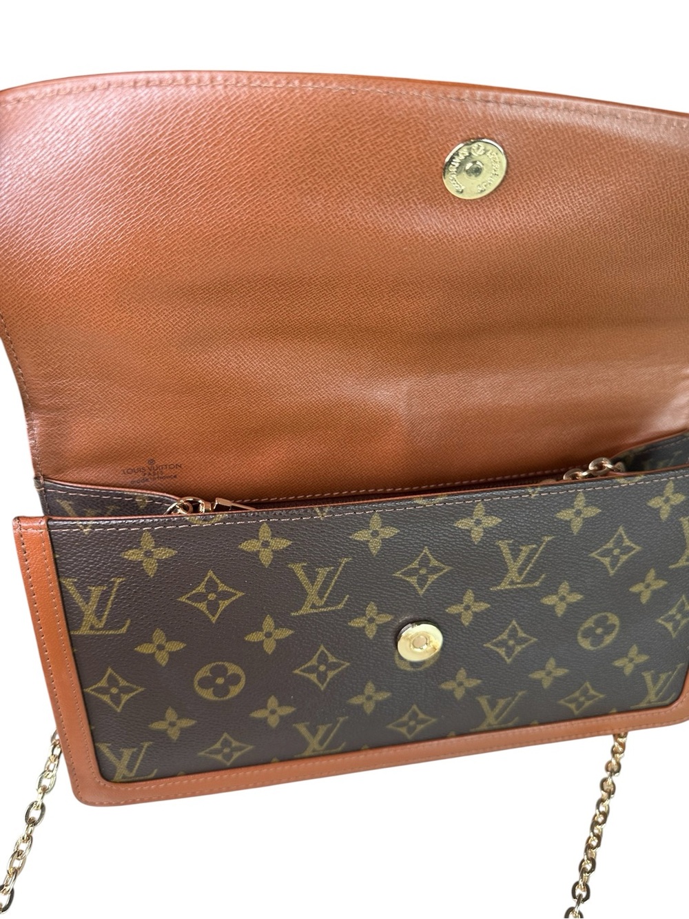Louis Vuitton Monogram Canvas Brown Crossbody w unbranded chain - Picture 6 of 6